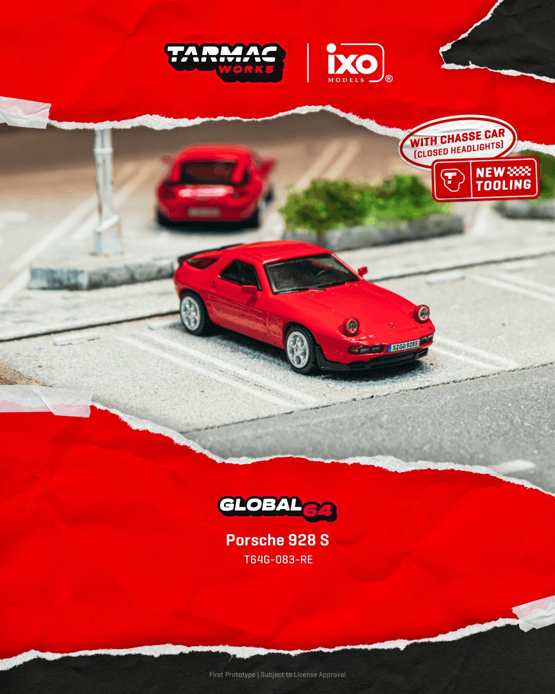[TARMAC WORKS] 1:64 Porsche 928 S Red