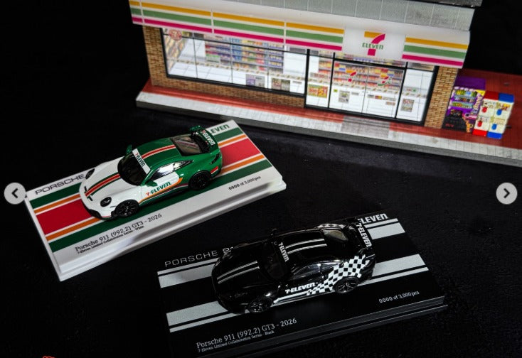 [MINICHAMPS] 1:64 Porsche 911 GT3 2026 7-Eleven Limited Edition White/Green
