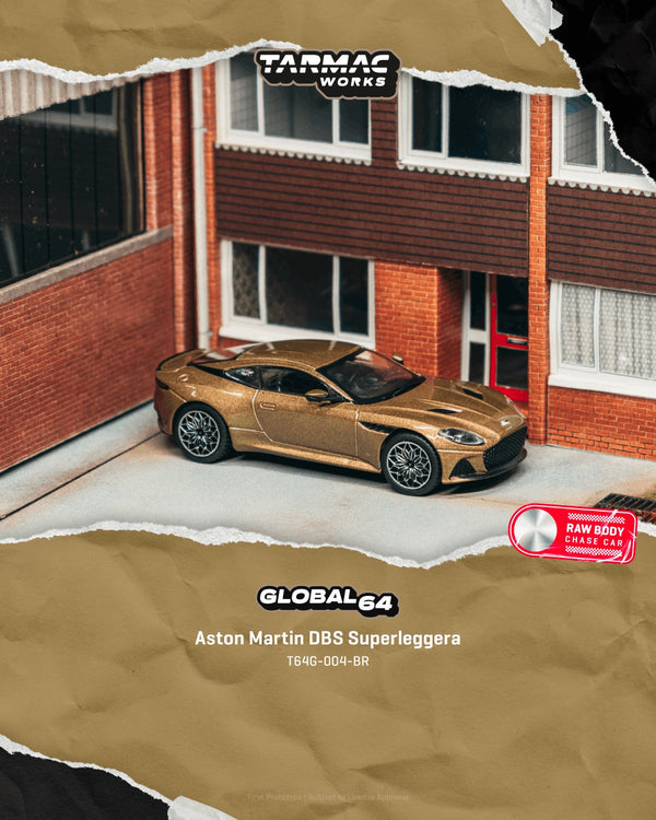 [TARMAC WORKS] 1:64 Aston Martin DBS Superleggera Brown Metallic - Toy Space Diecast Online Store Singapore