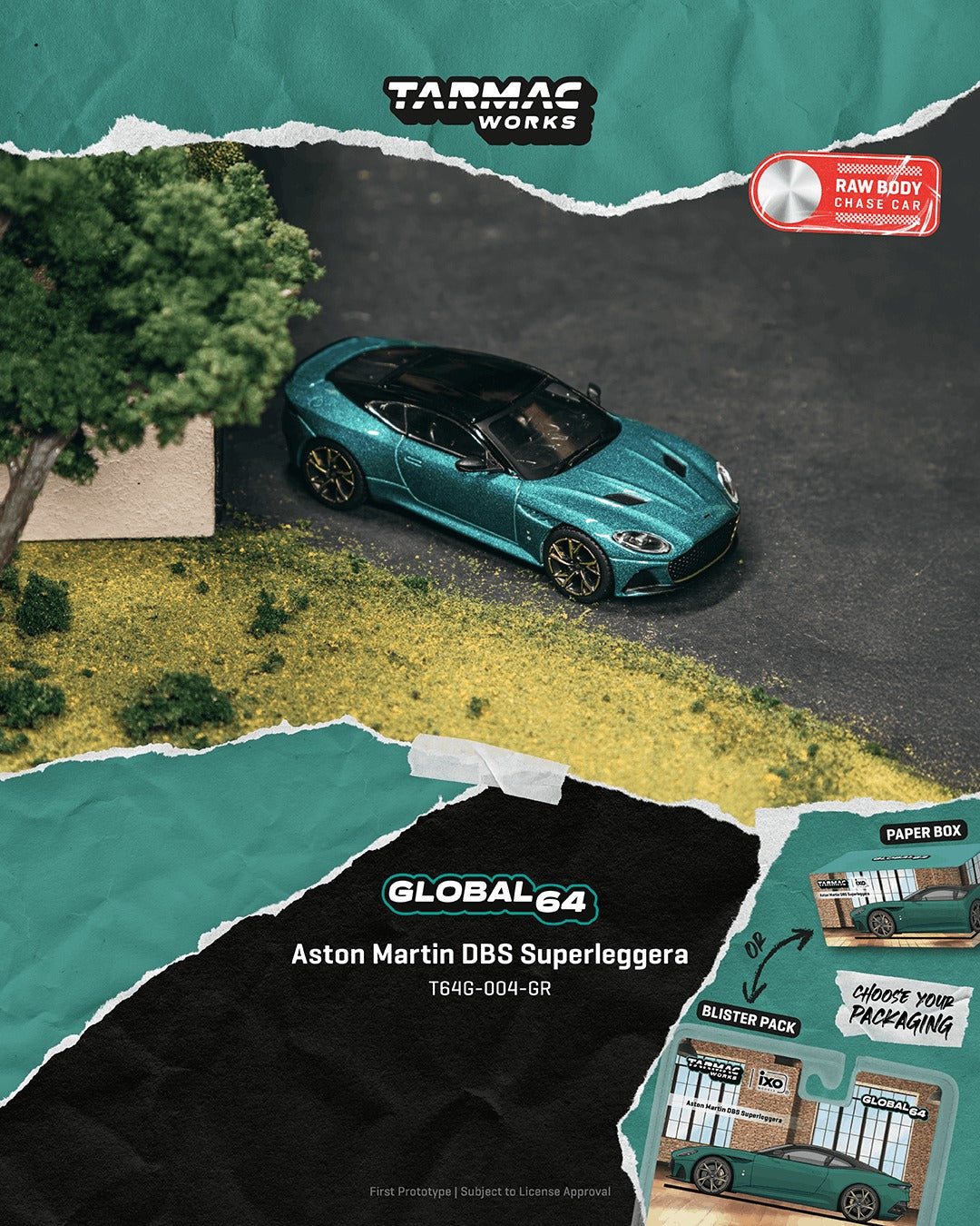 [TARMAC WORKS] 1:64 Aston Martin DBS Superleggera Green Metallic