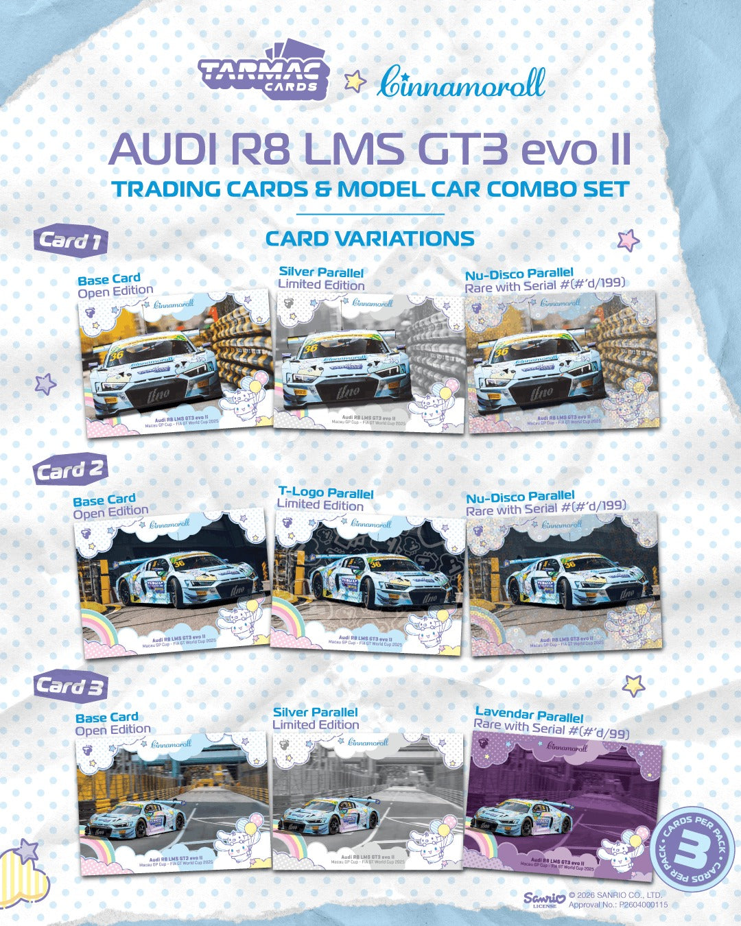 [TARMAC WORKS] 1:64 Audi R8 LMS GT3 Evo II Macau GT Cup - FIA GT World Cup 2025 Uno Racing Adderly Fong