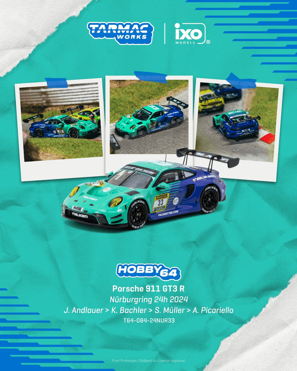 [TARMAC WORKS] 1:64 Porsche 911 GT3 R Nürburgring 24h 2024 Julien Andlauer / Klaus Bachler / Sven Müller / Alessio Picariello