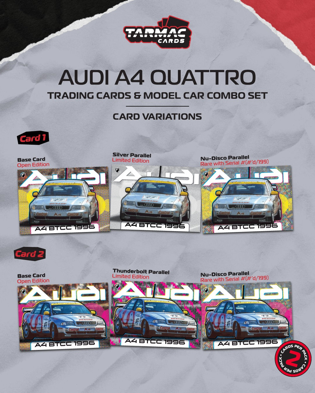 [TARMAC WORKS] 1:64 Audi A4 Quattro BTCC 1996 Champion Frank Biela