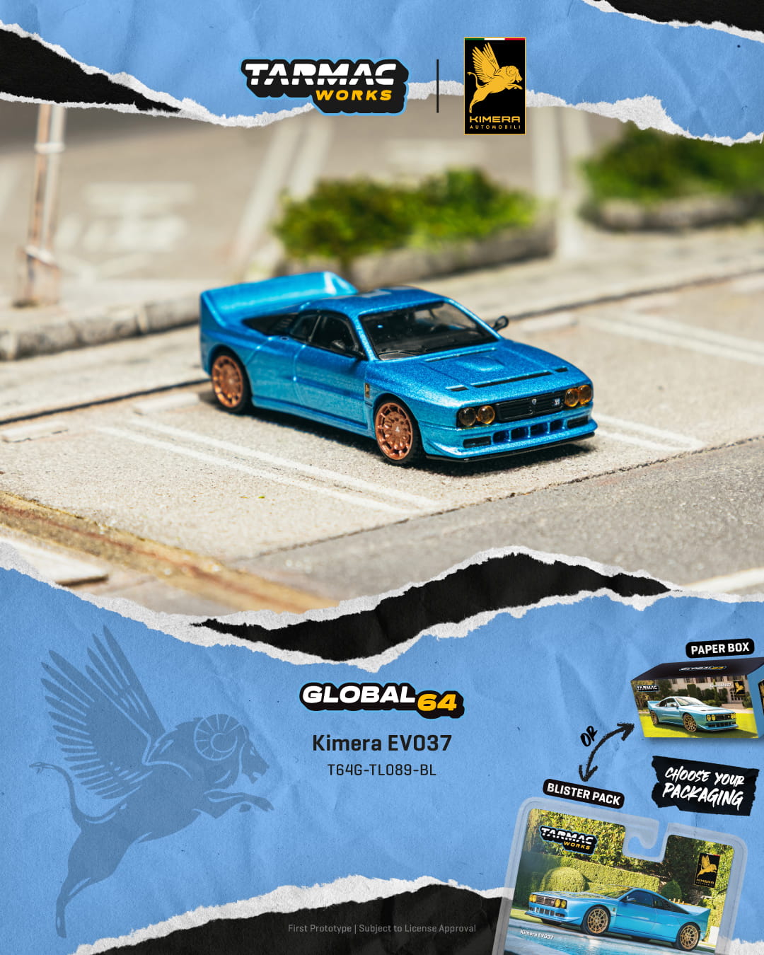 [TARMAC WORKS] 1:64 Kimera EVO37 Blue