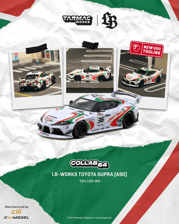 [TARMAC WORKS] 1:64 LB-Works Toyota Supra (A90) White