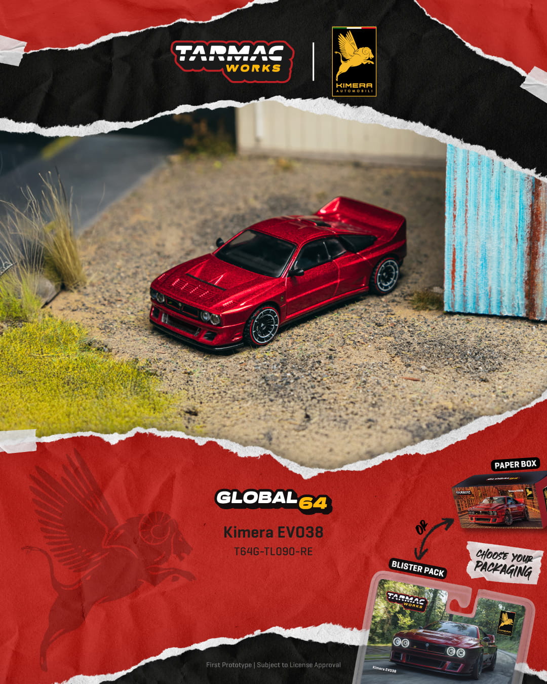 [TARMAC WORKS] 1:64 Kimera Evo38 Red
