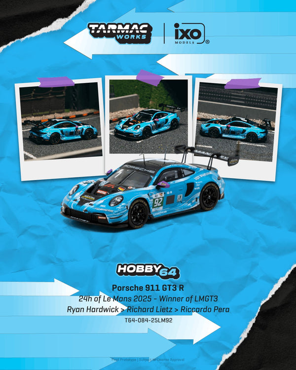 [TARMAC WORKS] 1:64 Porsche 911 GT3 R 24h of Le Mans 2025 - Winner of LMGT3 Ryan Hardwick / Richard Lietz / Riccardo Pera