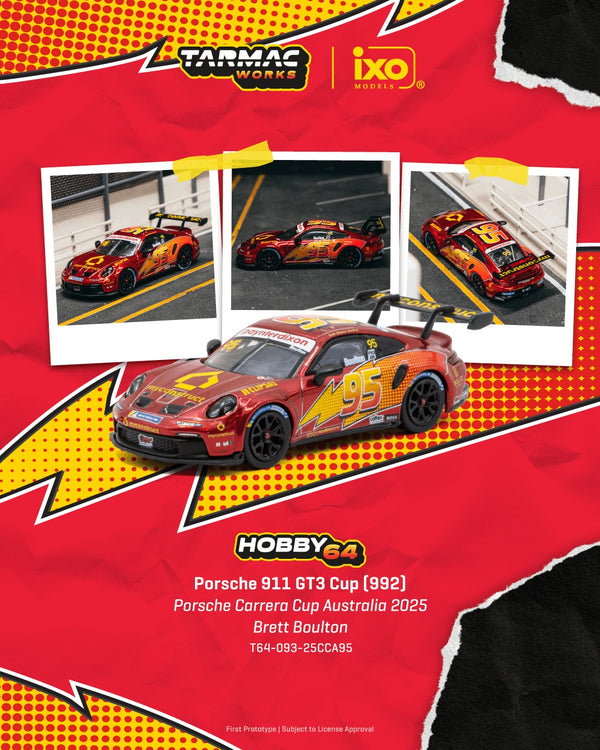 [TARMAC WORKS] 1:64 Porsche 911 GT3 Cup (992) Porsche Carrera Cup Australia 2025 Brett Boulton