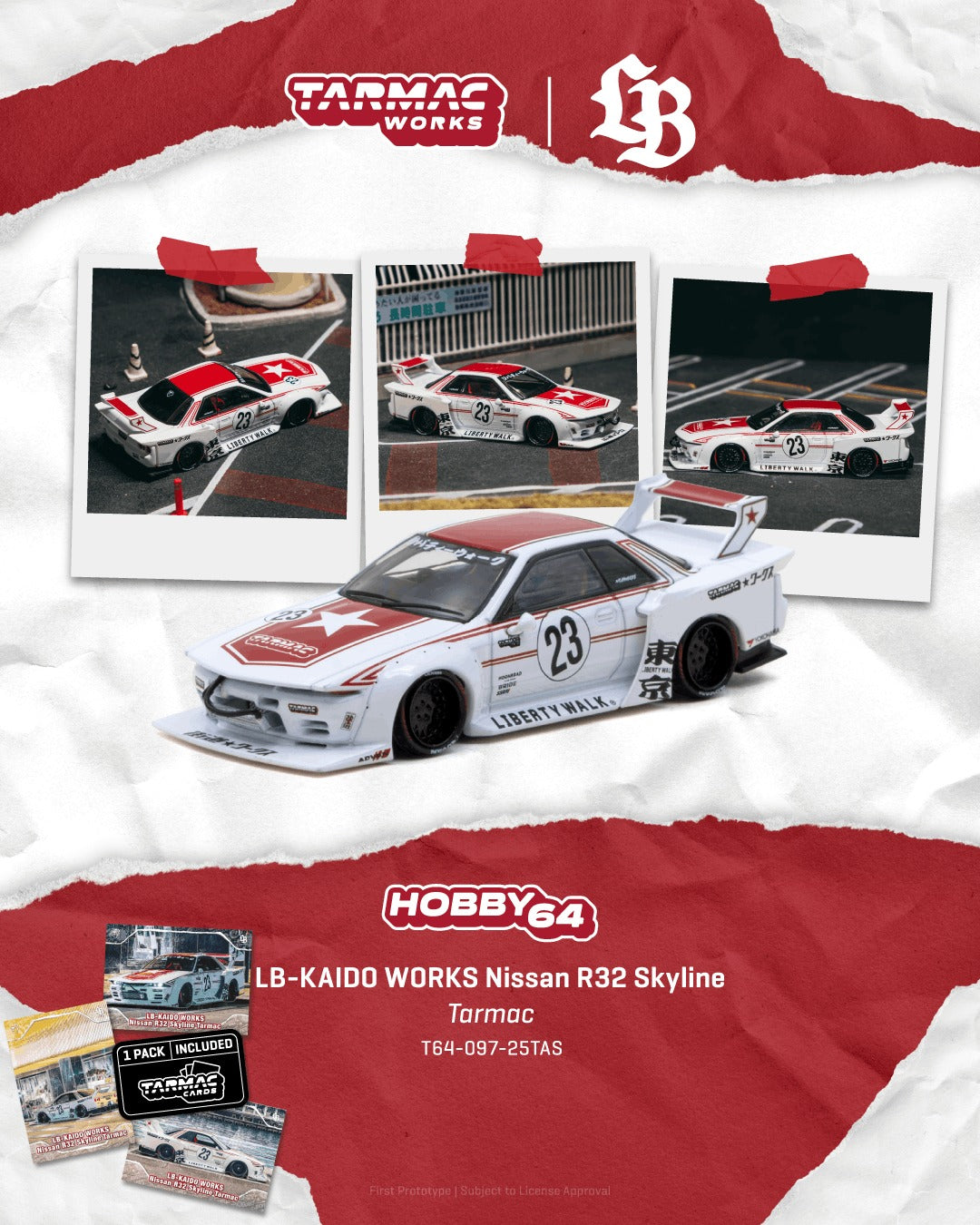 [TARMAC WORKS] 1:64 LB-Kaido Works Nissan R32 Skyline Tarmac