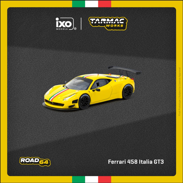 [TARMAC WORKS] 1:64 Ferrari 458 Italia GT3 Yellow - HOBBY64