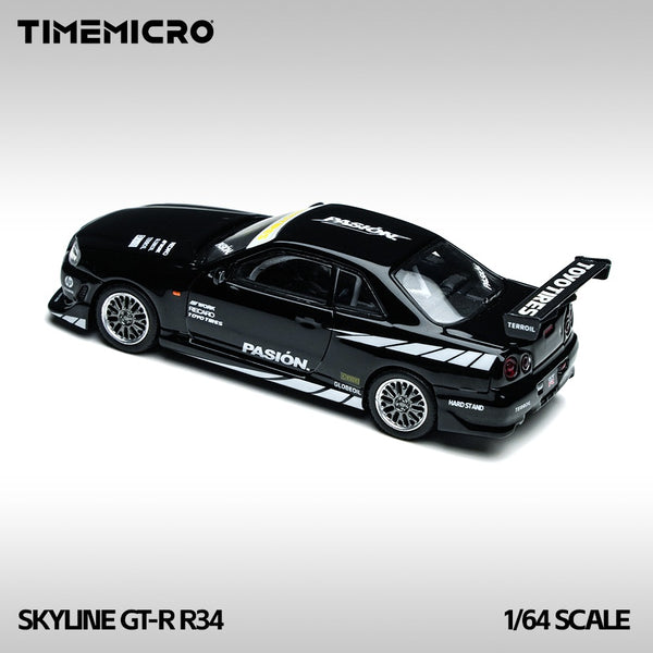 [TIME MICRO] 1:64 Nissan Skyline GT-R R34 "Black Street"