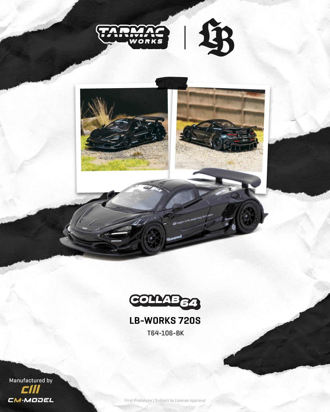 [TARMAC WORKS] 1:64 LB-Works 720S Black