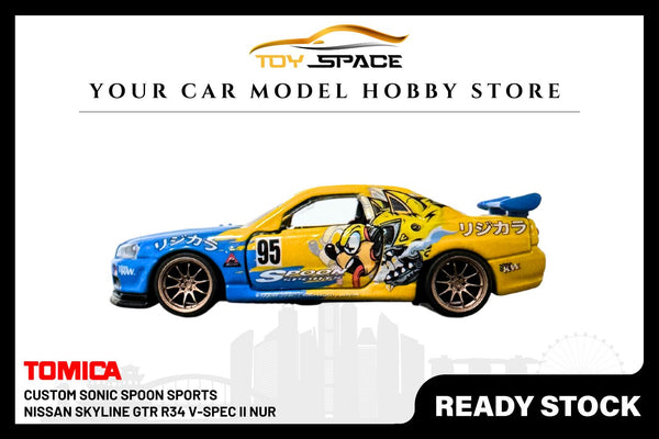 Custom 1:64 Nissan Skyline GTR V-Spec Nur (R34) Sonic Spoon Sports