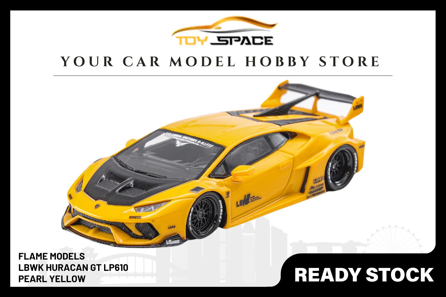 [FLAME] 1/64 LBWK Huracan GT LP610 Pearl Yellow