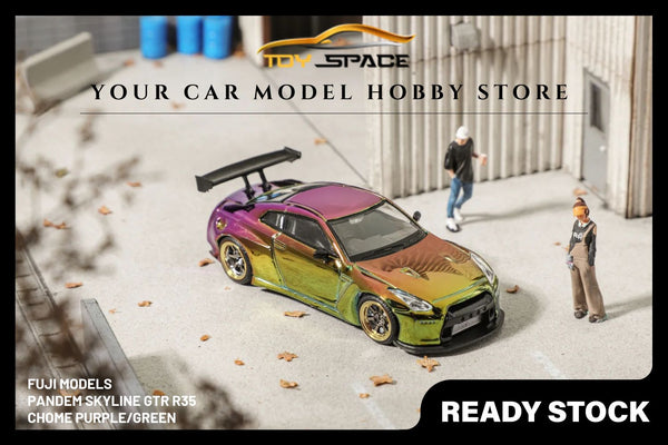 [FUJI] 1/64 PANDEM Skyline GTR R35 - Chome Purple/Green (Limited 599 pcs)