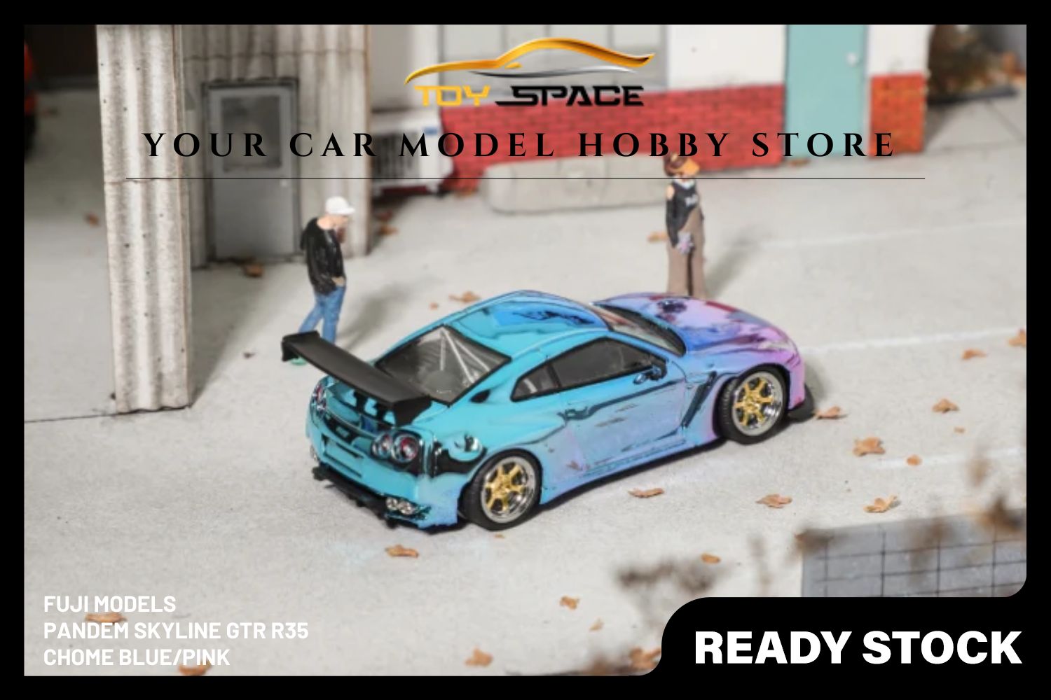 [FUJI] 1/64 PANDEM Skyline GTR R35 - Chome Blue/Pink(Limited 599 pcs)