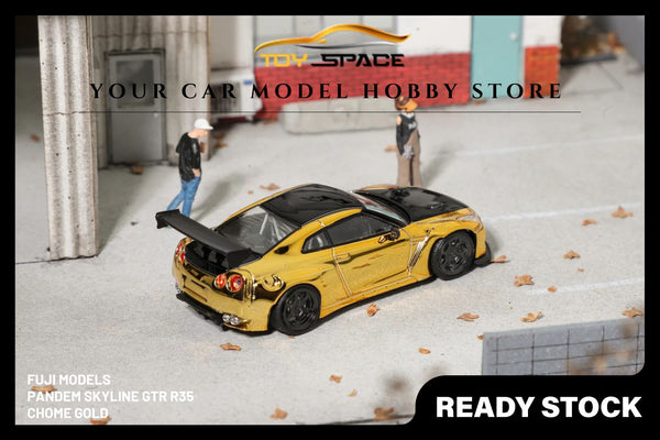 [FUJI] 1/64 PANDEM Skyline GTR R35 - Chrome Gold (Limited 599 pcs)