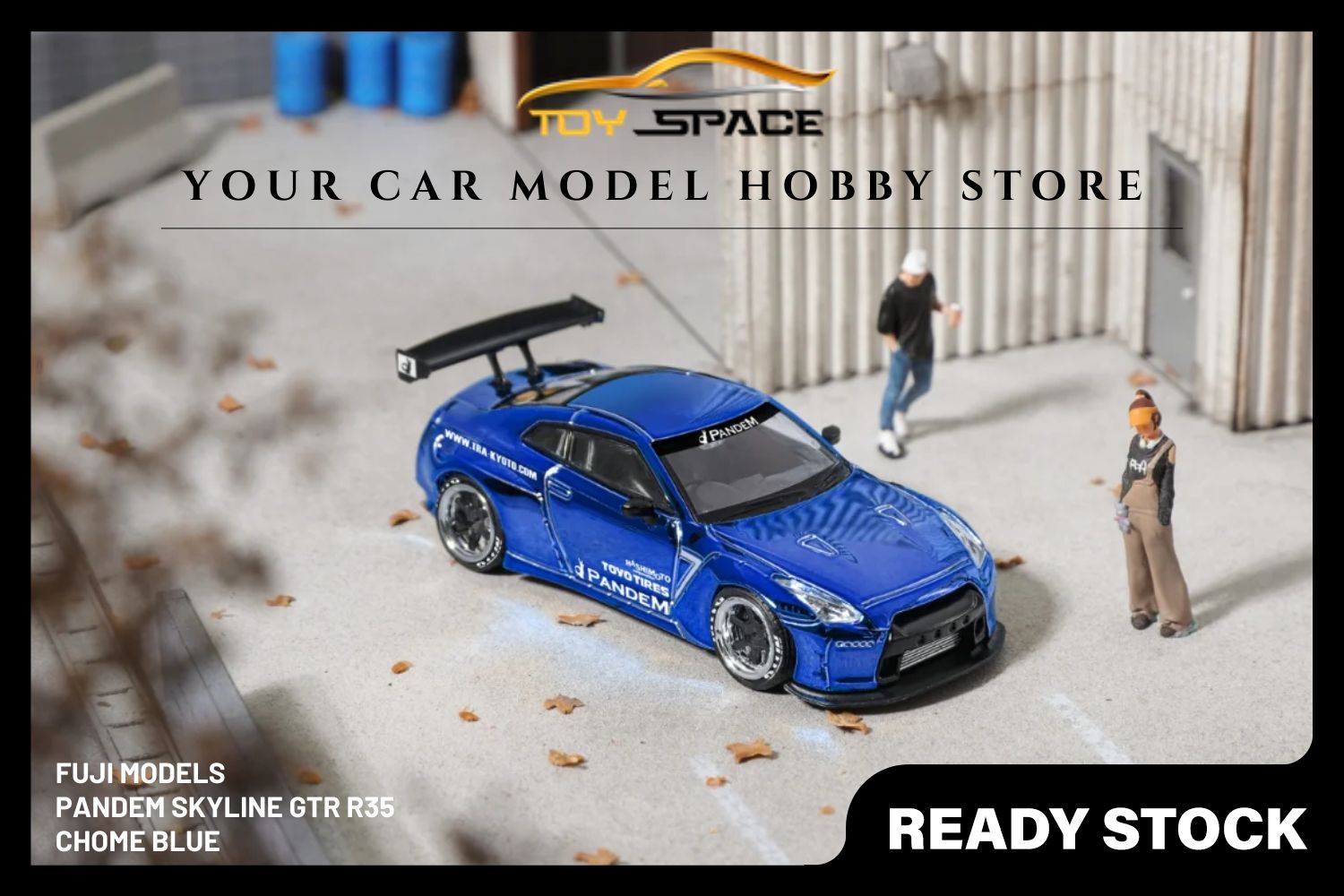 [FUJI] 1/64 PANDEM Skyline GTR R35 - Chrome Blue (Limited 599 pcs)