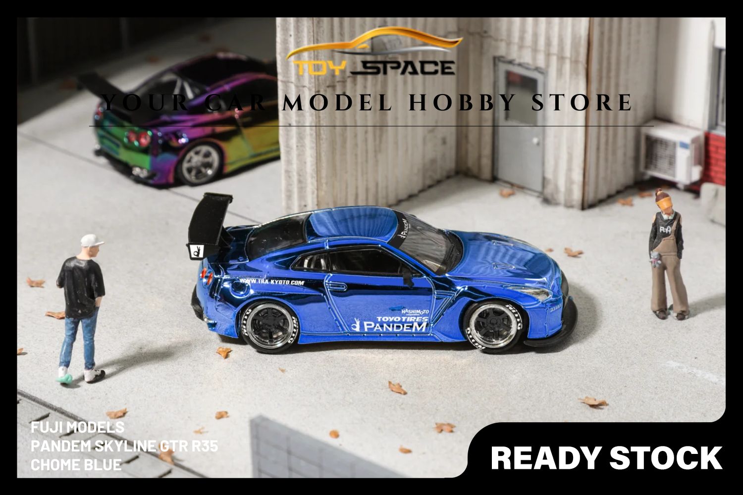 [FUJI] 1/64 PANDEM Skyline GTR R35 - Chrome Blue (Limited 599 pcs)