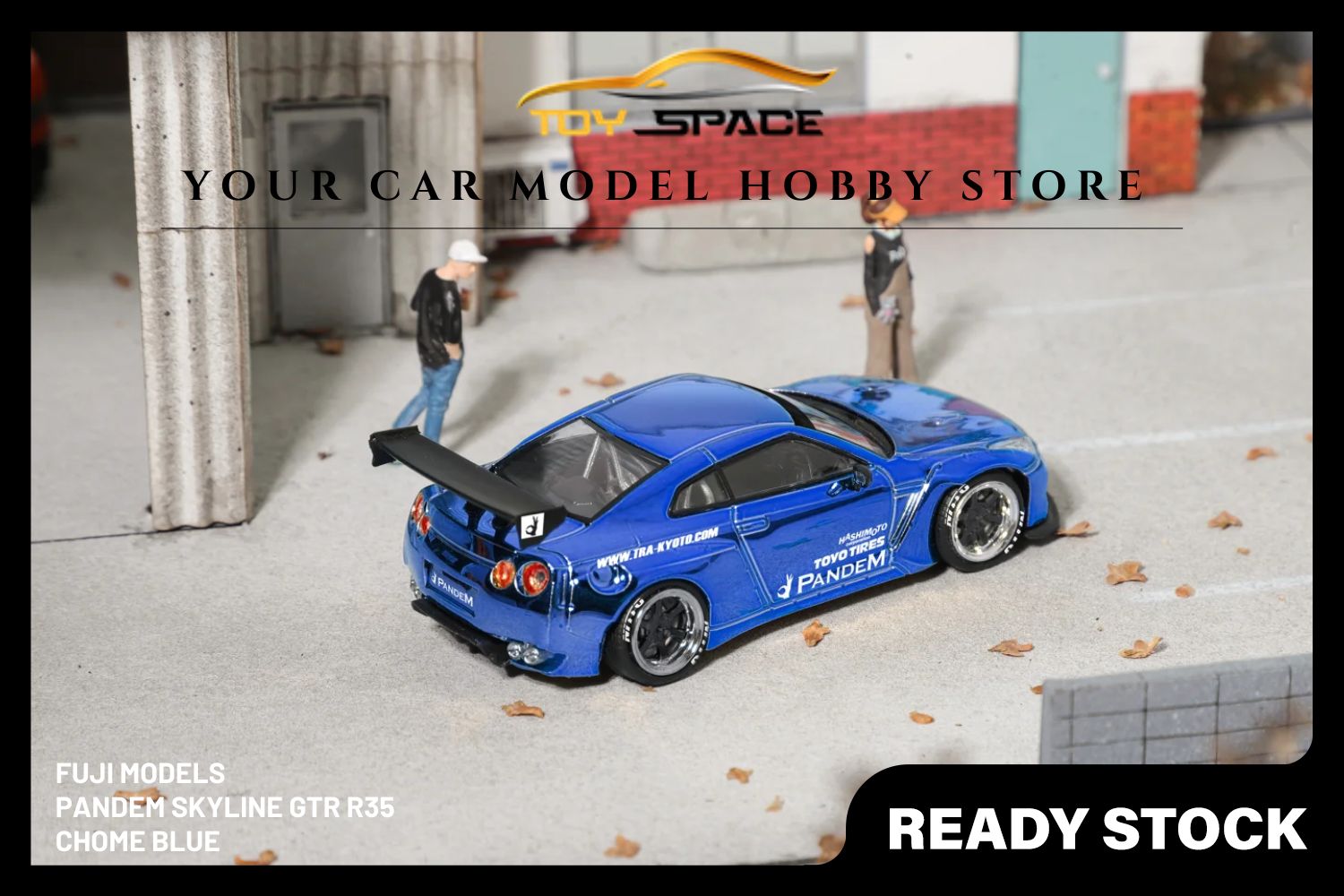 [FUJI] 1/64 PANDEM Skyline GTR R35 - Chrome Blue (Limited 599 pcs)