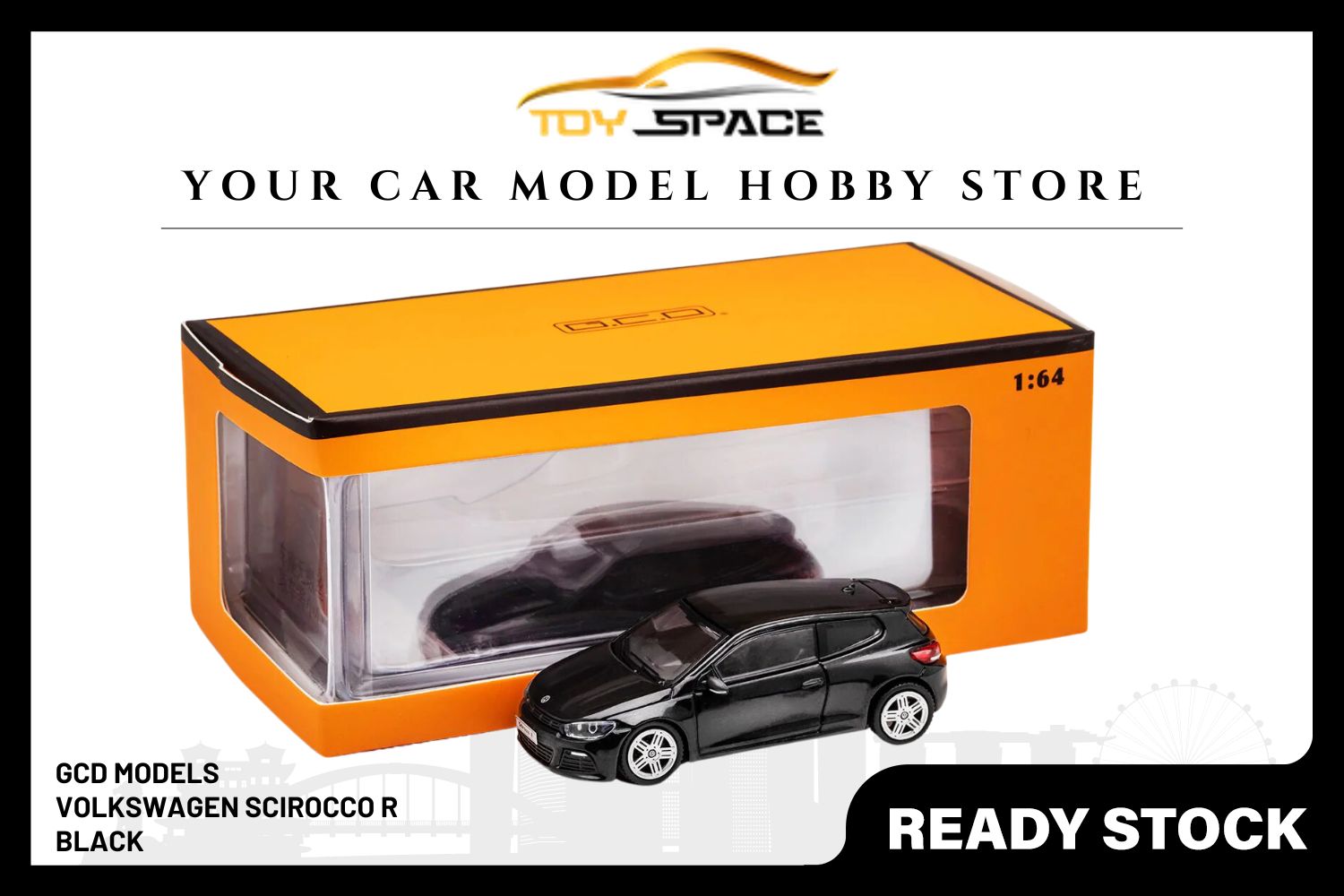 [GCD] 1/64 Volkswagen Scirocco R - Black