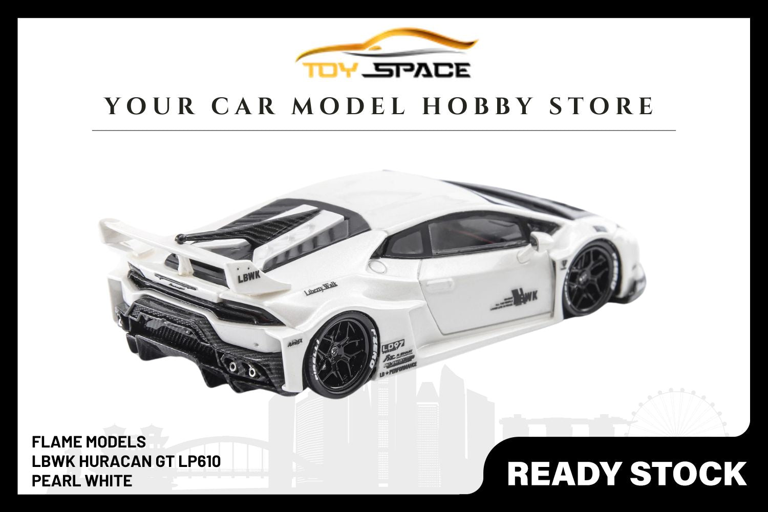 [FLAME] 1/64 LBWK Huracan GT LP610 Pearl White