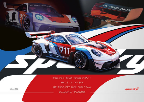 [SPARKY] 1:64 Porsche 911 (992) Rennsport #911