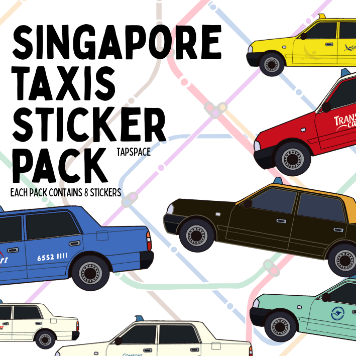 Singapore Taxis Sticker Bundle Pack