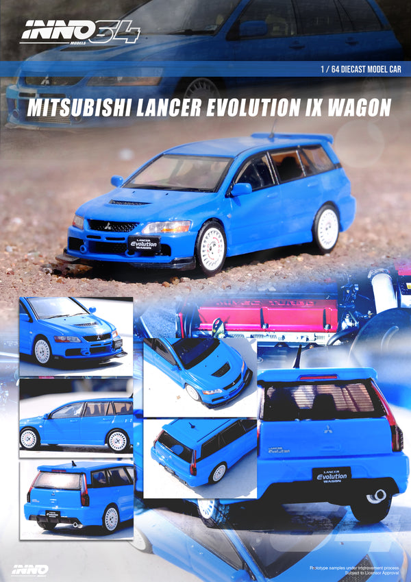 Inno64 Mitsubishi Lancer Evolution IX Wagon Blue