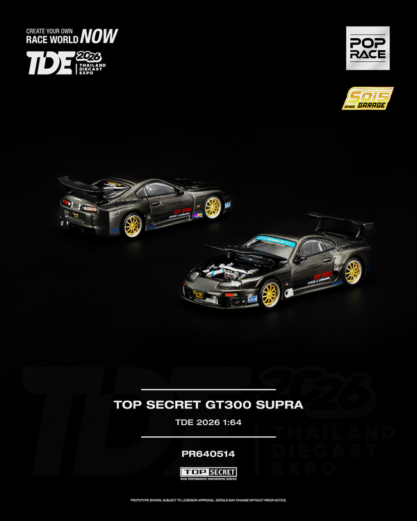 [POP RACE] 1:64 Top Secret GT300 Supra [Thailand Diecast Expo 2026 Event Edition]