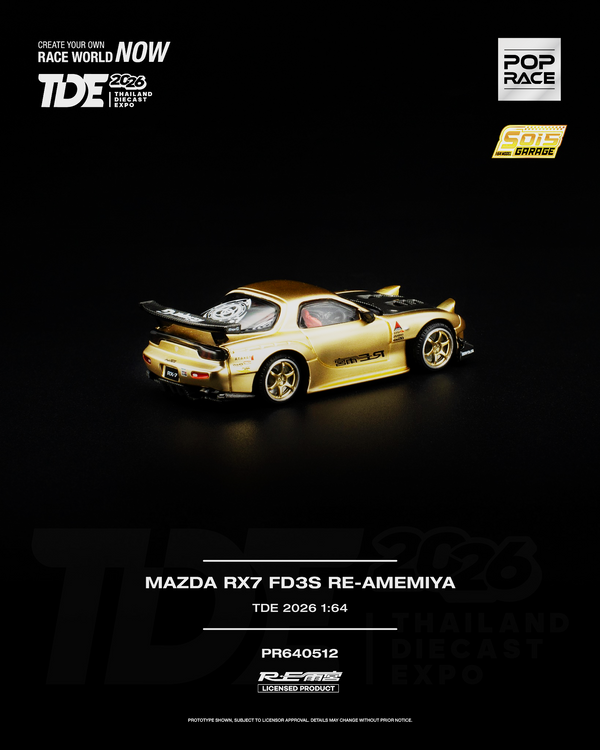[POP RACE] 1:64 Mazda RX7 (FD3S) RE-Amemiya [Thailand Diecast Expo 2026 Event Edition]