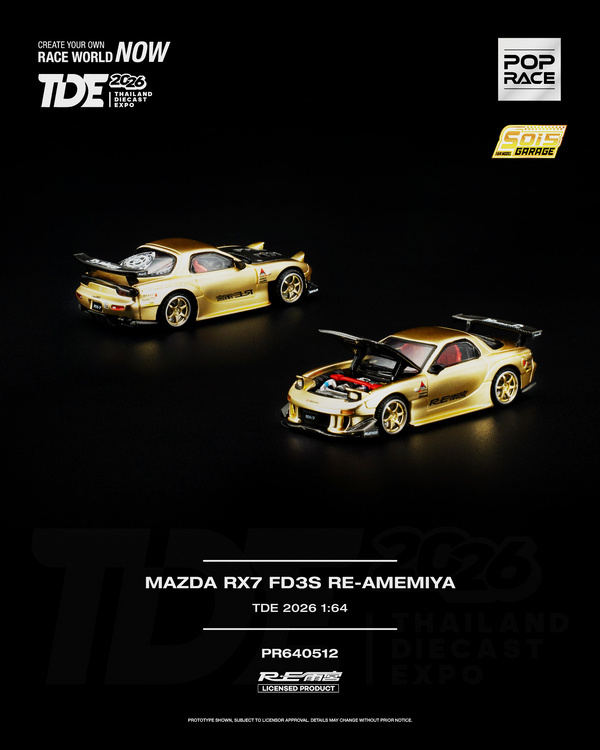 [POP RACE] 1:64 Mazda RX7 (FD3S) RE-Amemiya [Thailand Diecast Expo 2026 Event Edition]
