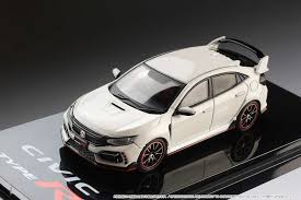 Hobby Japan 1/64 Honda Civic Type R Limited Edition (Fk8) 2020 With Engine Display Model Championship White