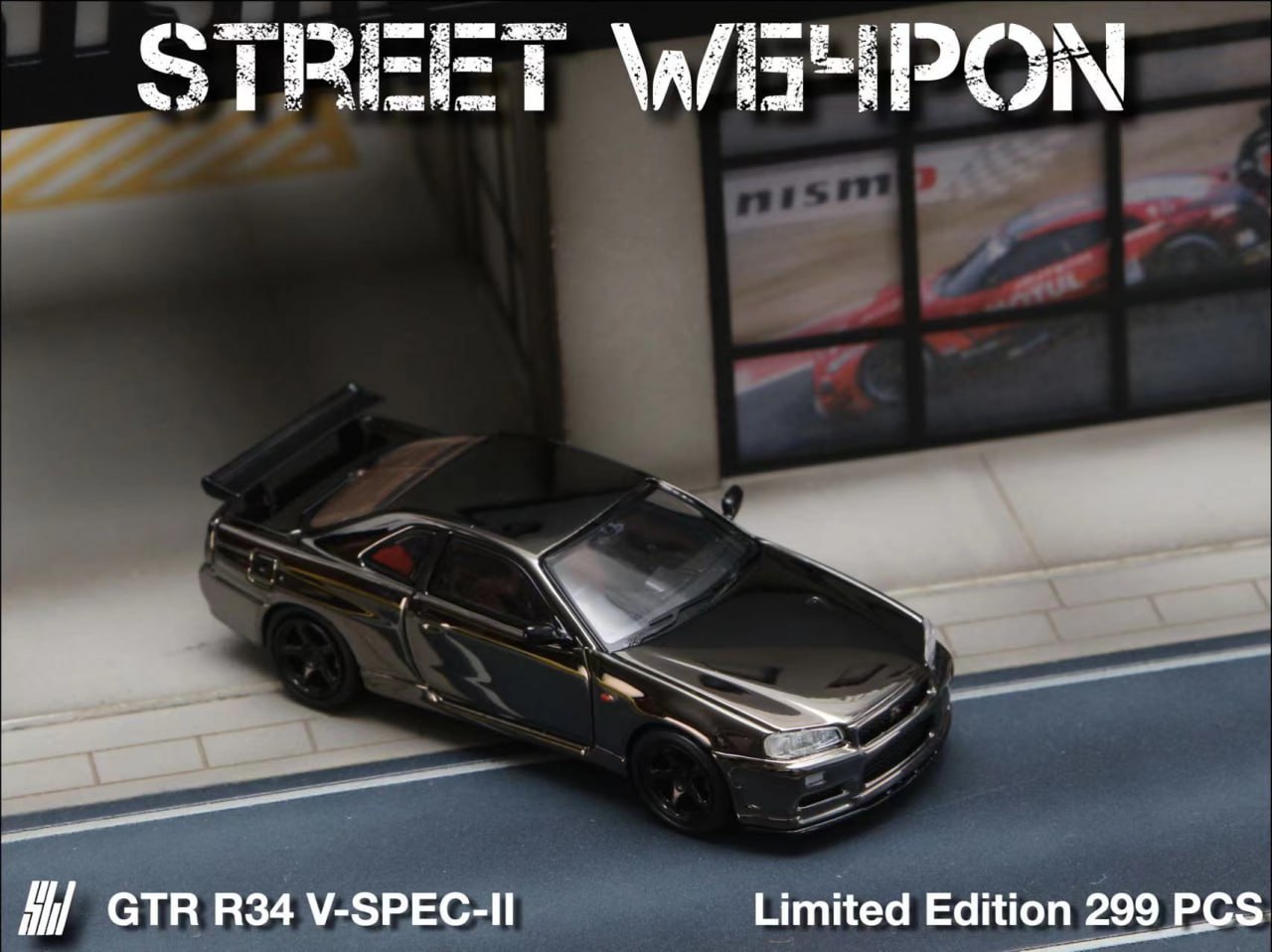 Street Warrior 1/64 GTR R34 V-SPEC-II Plated Version