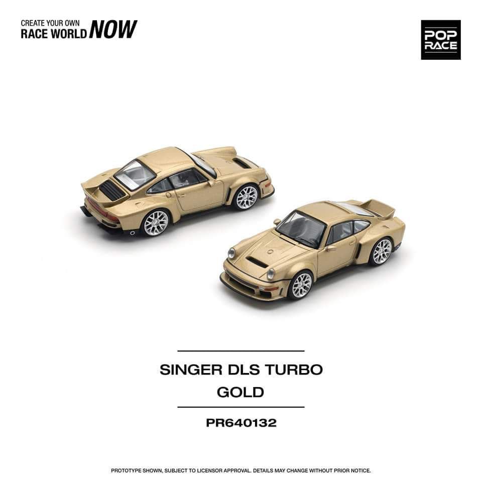 [POP RACE] 1:64 Singer DLS Turbo (Road) Gold