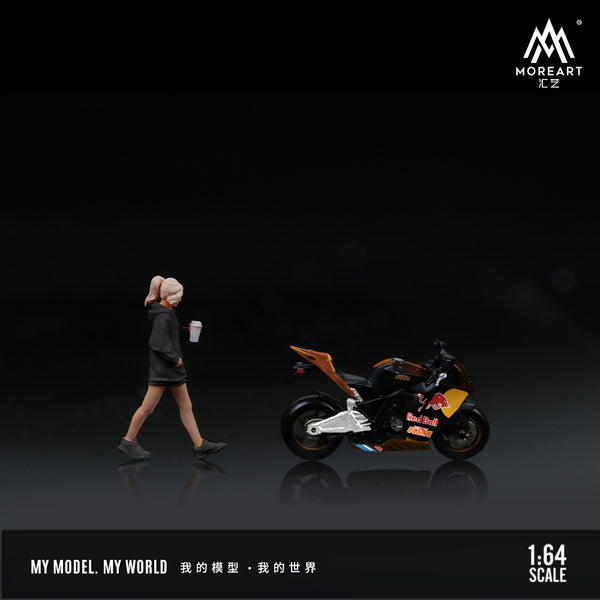 [MOREART] 1:64 KTM1190 Red Bull Painted Motorcycle Figurine Set