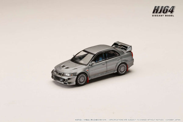 [HOBBY JAPAN] 1:64 Mitsubishi Lancer Gsr Evolution 6 (CP9A) 1999 With Mud Flap Titanium Gray (M) Customized Color Ver.