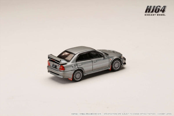 [HOBBY JAPAN] 1:64 Mitsubishi Lancer Gsr Evolution 6 (CP9A) 1999 With Mud Flap Titanium Gray (M) Customized Color Ver.