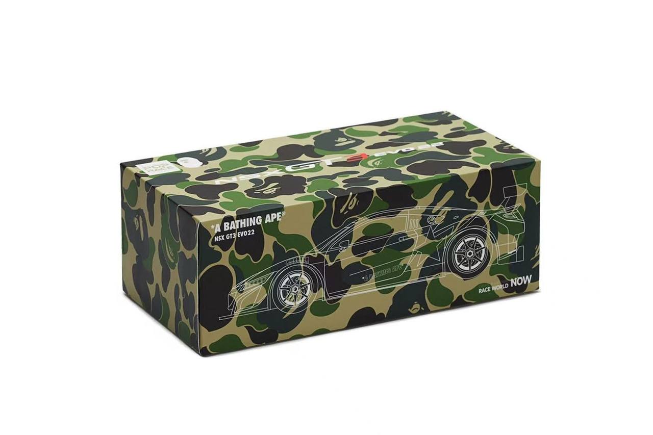[POP RACE x BAPE] 1:64 Honda NSX GT3 EVO22 KCGM BATHING APE