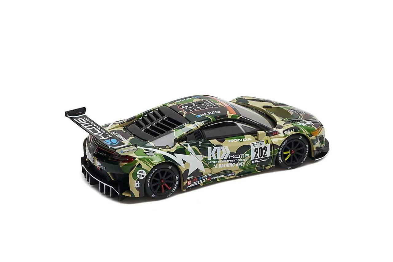 [POP RACE x BAPE] 1:64 Honda NSX GT3 EVO22 KCGM BATHING APE