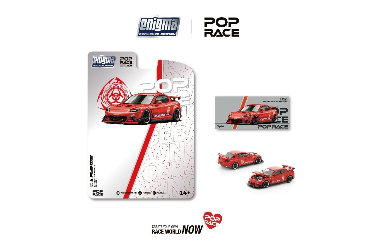 [POP RACE] 1:64 Mazda RX-8 RE-Amemiya Red