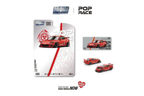 [POP RACE] 1:64 Mazda RX-8 RE-Amemiya Red - Toy Space Diecast Online Store Singapore