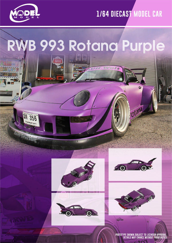 [MODEL MODEL] 1:64 RWB 993 Rotana High Wing Purple