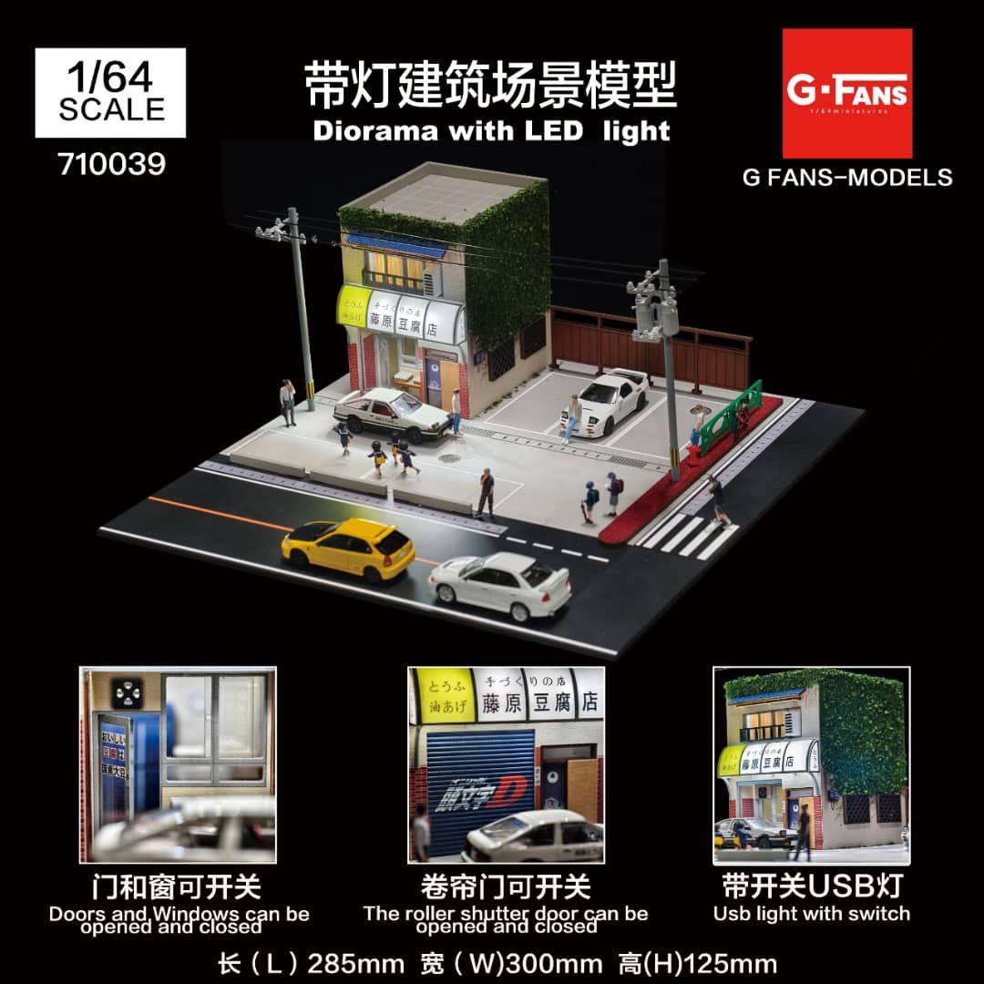 [G-FANS] 1:64 Fujiwara Scene Diorama [710039] - Toy Space Diecast Online Store Singapore