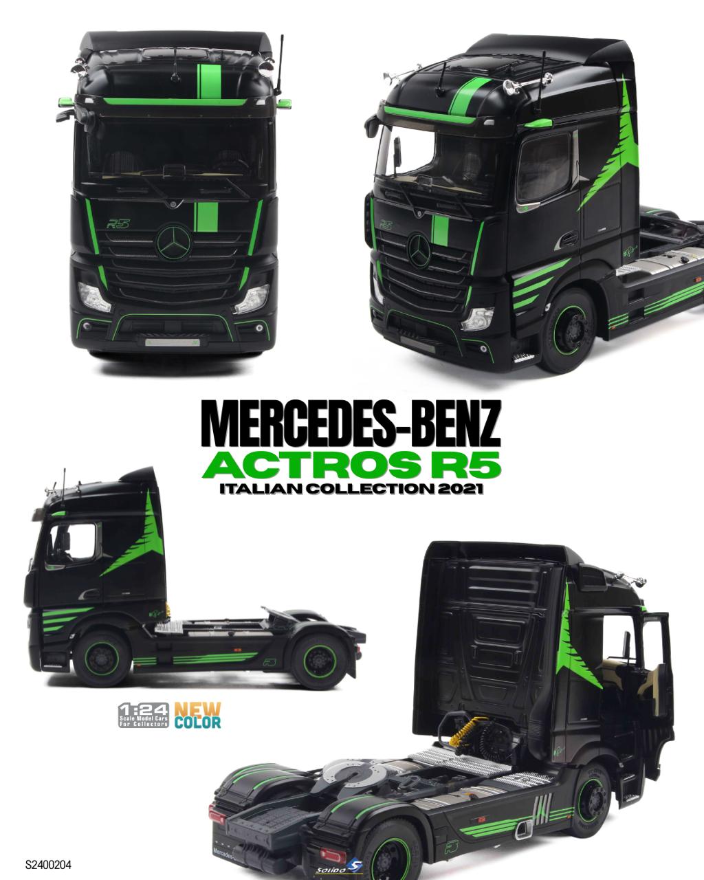 [SOLIDO] 1:24 Mercedes-Benz Actros R5 Italian Collection Black 2021