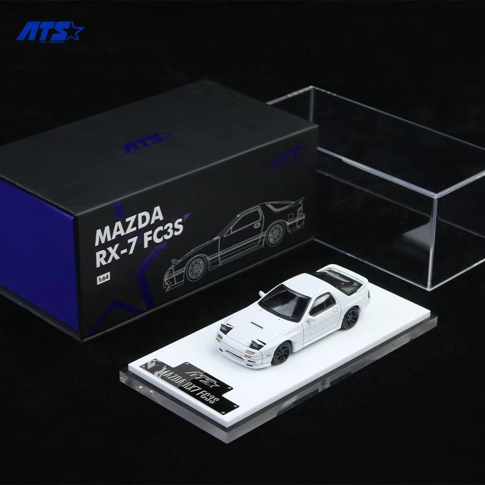 [ATS CAR MODEL] 1:64 Mazda RX-7 FC3S White - Toy Space Diecast Online Store Singapore