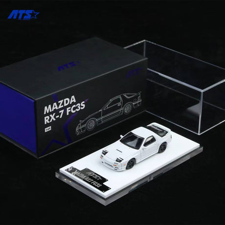 [ATS CAR MODEL] 1:64 Mazda RX-7 FC3S White - Toy Space Diecast Online Store Singapore