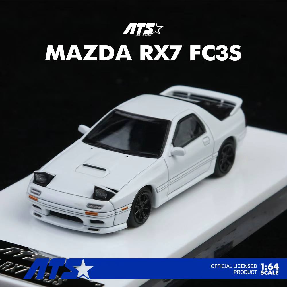 [ATS CAR MODEL] 1:64 Mazda RX-7 FC3S White - Toy Space Diecast Online Store Singapore