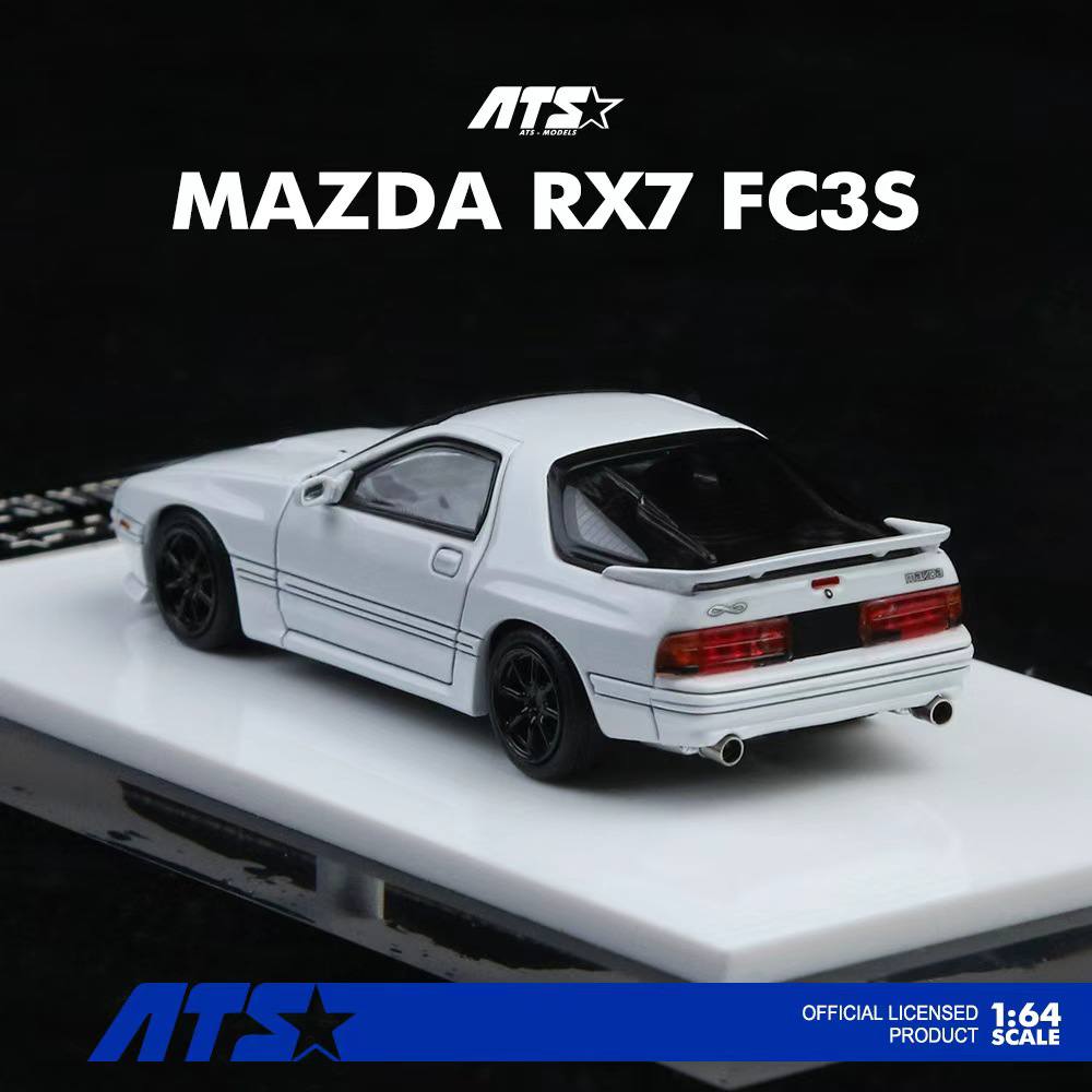 [ATS CAR MODEL] 1:64 Mazda RX-7 FC3S White - Toy Space Diecast Online Store Singapore