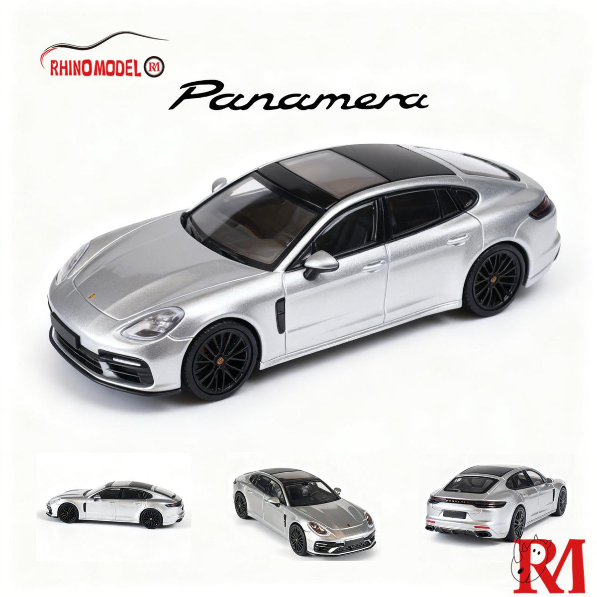 [RHINO MODEL] 1:64 Porsche Panamera 2nd Generation 971 Silver - Toy Space Diecast Online Store Singapore